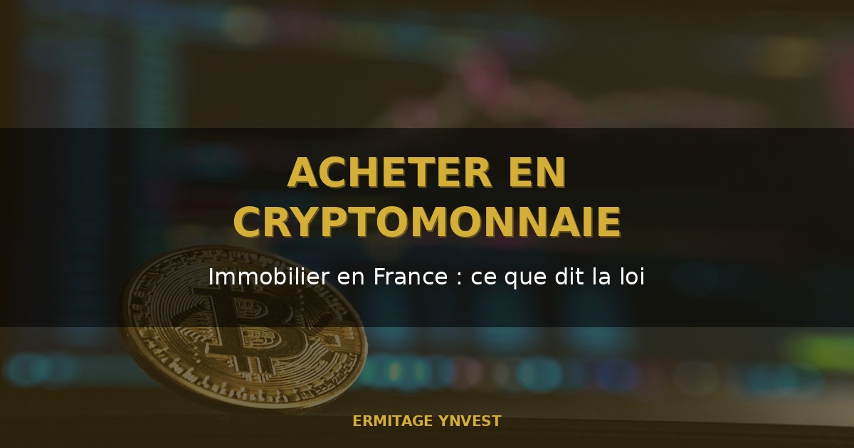 Acheter en cryptomonnaie immobilier France